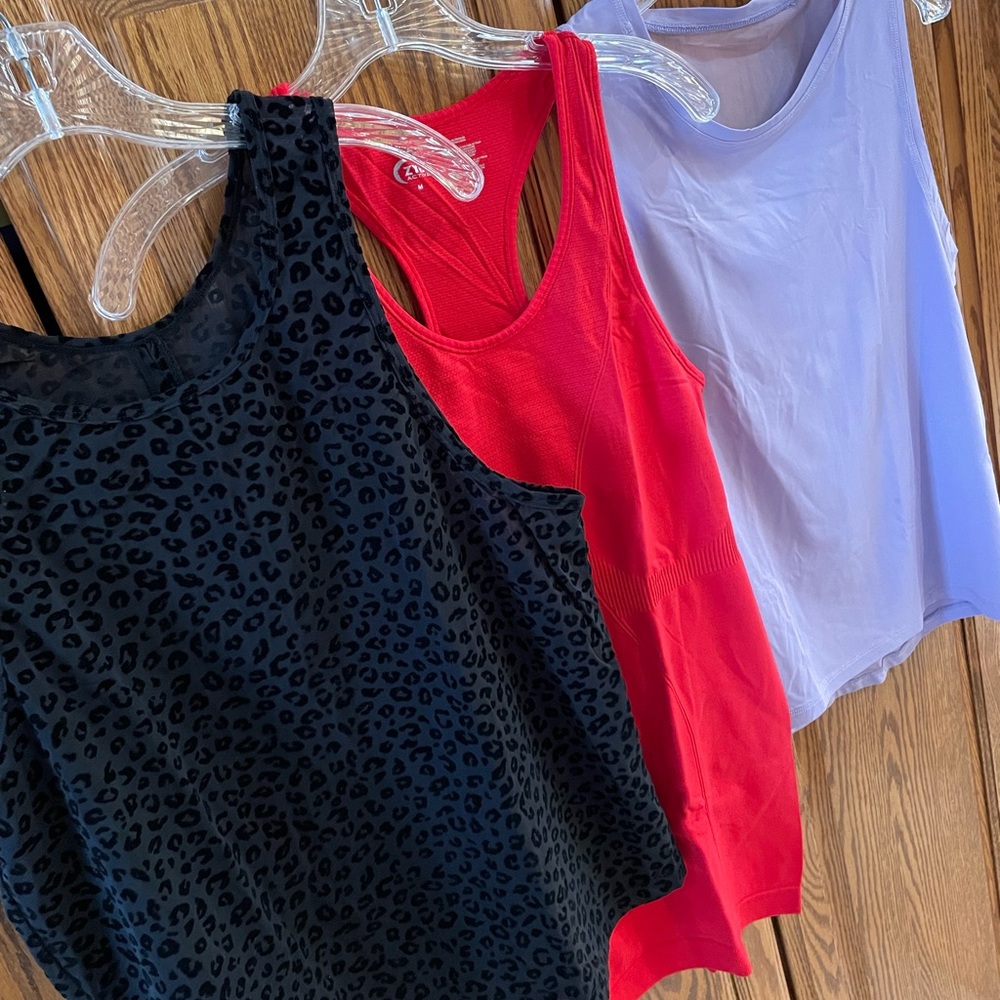 ZYIA Black, Red, and Lavender Tank Tops